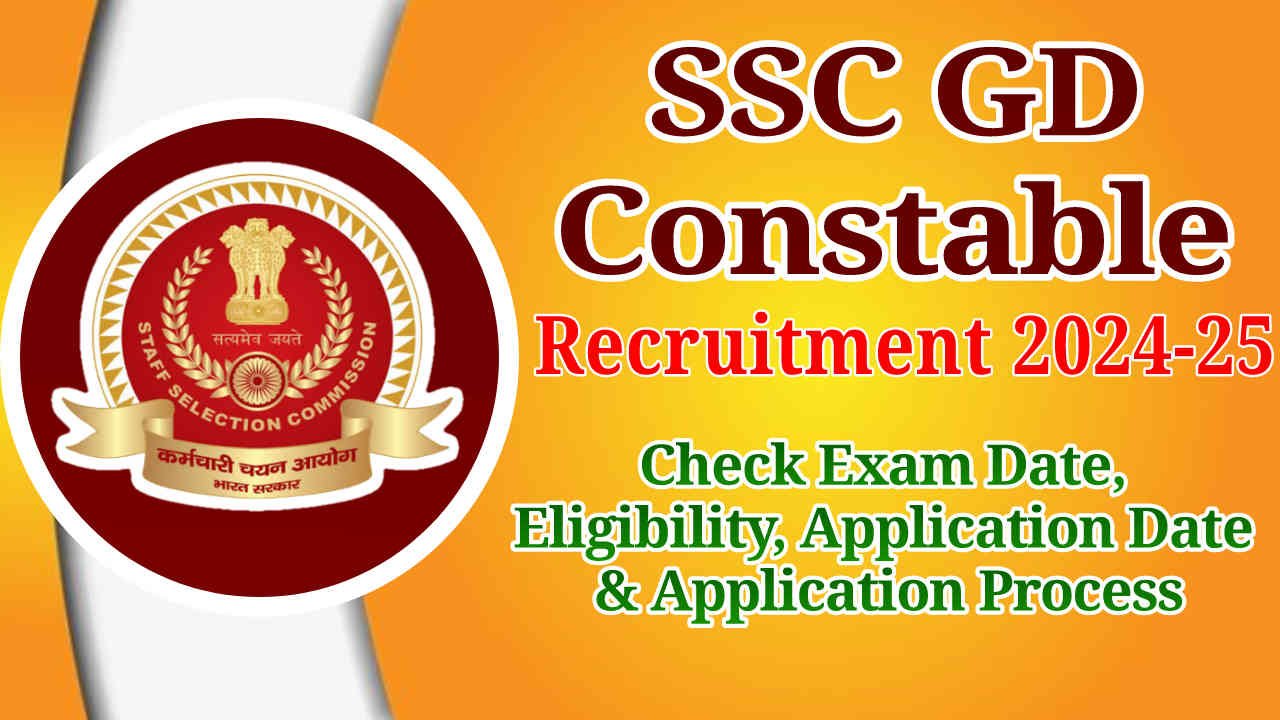 SSC GD Vacancy 2024-25 Online Apply, Download Notification & Check Selection Process, Exam Pattern